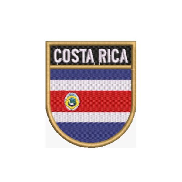 BP0201E-001 Bandeira Costa Rica Patch Bordado 6,8x8,0cm - Imagem 5