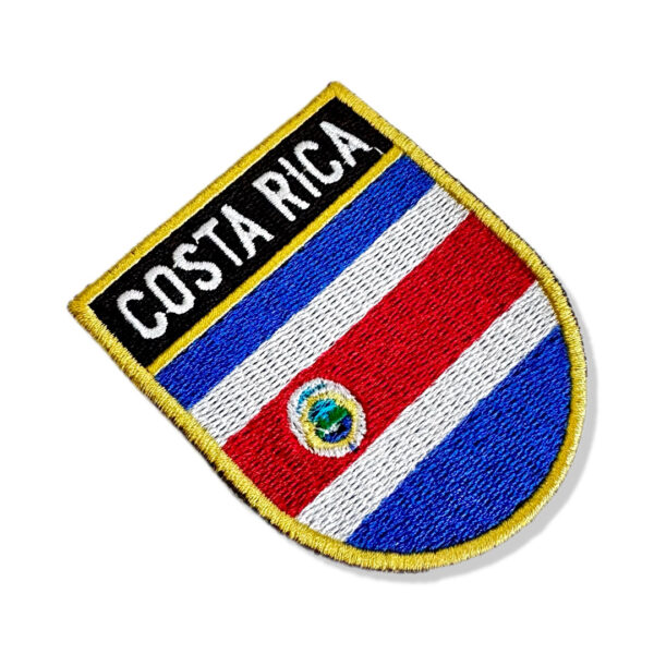 BP0201E-001 Bandeira Costa Rica Patch Bordado 6,8x8,0cm
