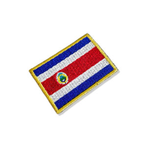BP0201-011 Bandeira Costa Rica Patch Bordado 5,7×3,8cm
