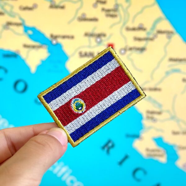 BP0201-011 Bandeira Costa Rica Patch Bordado 5,7x3,8cm - Imagem 3