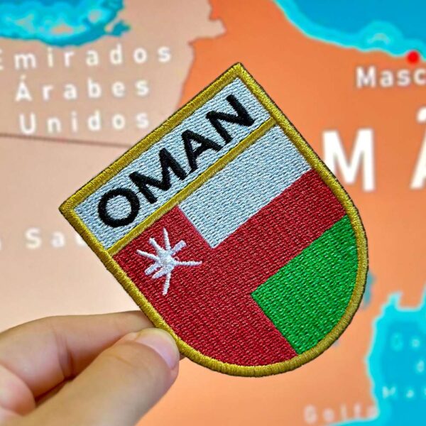 BP0219E-001 Bandeira Omã Patch Bordado 6,8x8,0cm - Imagem 3