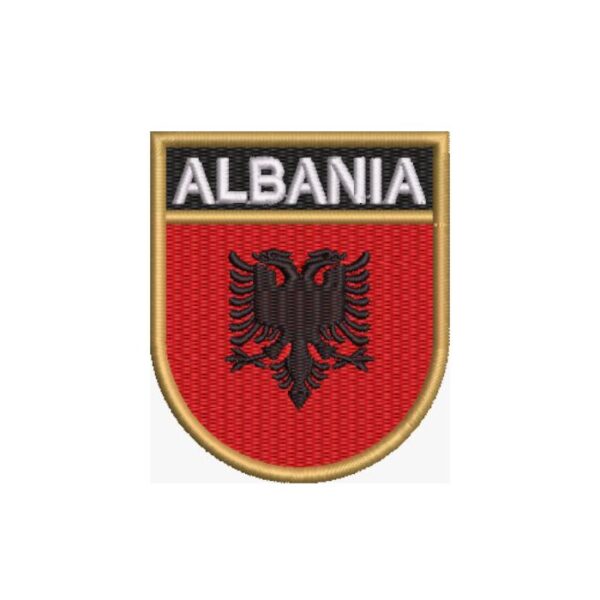 BP0221E-001 Bandeira Albania Patch Bordado 6,8x8,0cm - Imagem 6