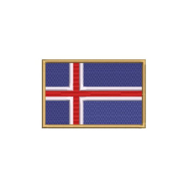 BP0409-021 Bandeira Islândia Patch Bordado 10,2x6,8cm - Imagem 6