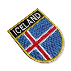 BP0409E-001 Bandeira Islândia Patch Bordado 6,8×8,0cm