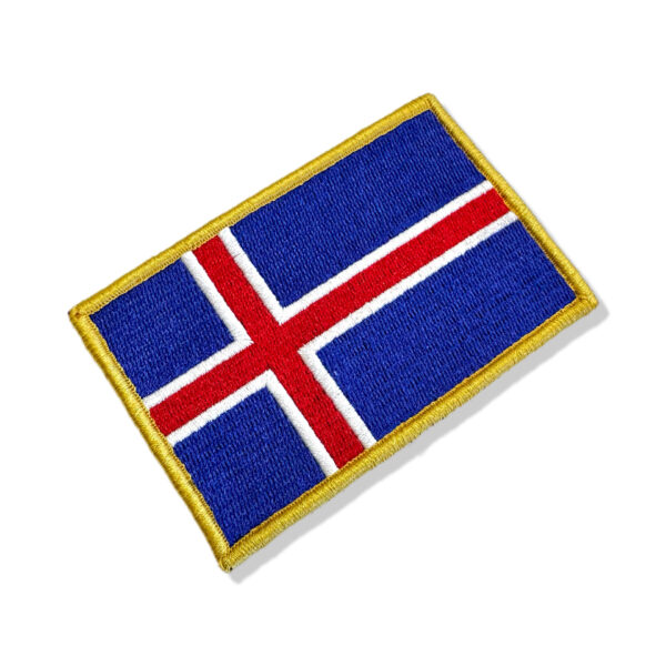 BP0409-021 Bandeira Islândia Patch Bordado 10,2x6,8cm - Imagem 7
