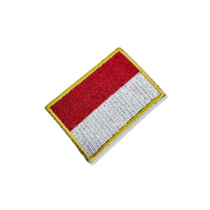 BP0419-011 Bandeira Indonésia Patch Bordado 5,7×3,8cm