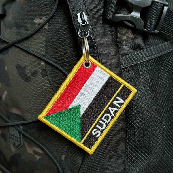 BP0423N-001 Bandeira Sudão Patch Bordado 7,5x6,3cm - Imagem 4