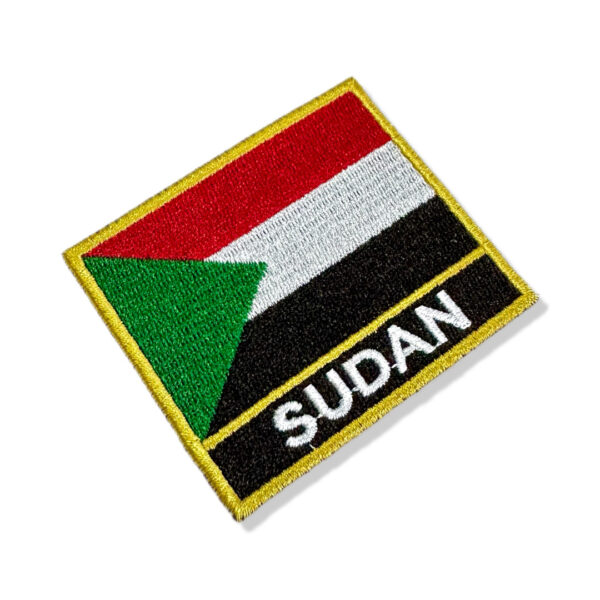 BP0423N-001 Bandeira Sudão Patch Bordado 7,5x6,3cm