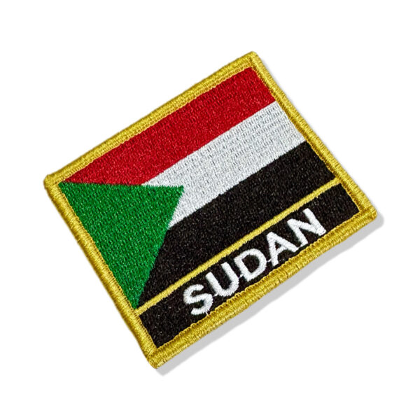 BP0423N-001 Bandeira Sudão Patch Bordado 7,5x6,3cm - Imagem 7