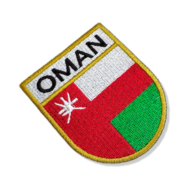 BP0219E-001 Bandeira Omã Patch Bordado 6,8x8,0cm
