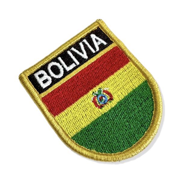 BP0029E-011 Bandeira Bolivia Patch Bordado 5,7x6,8cm - Imagem 7