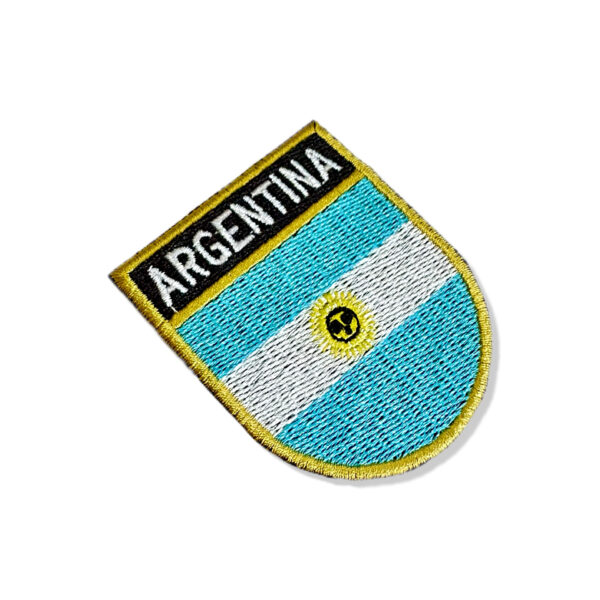 BP0032E-011 Bandeira Argentina Patch Bordado 5,7x6,8cm