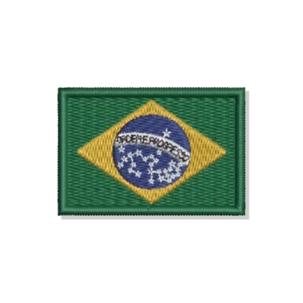 BP0403-015 Bandeira Brasil Patch Bordado 5,7x3,8cm - Imagem 5