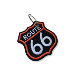 MOT222-017 Rota Route 66 Patch Bordado 6,6×6,7 cm