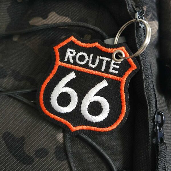 MOT222-017 Rota Route 66 Patch Bordado 6,6x6,7 cm - Imagem 3