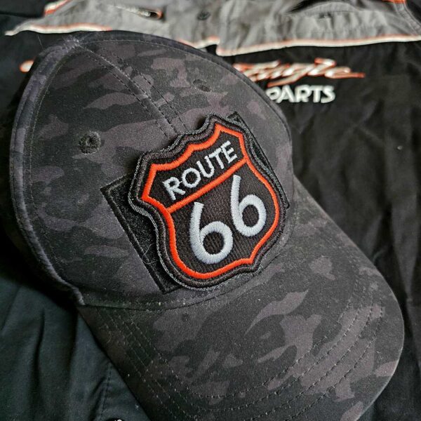 MOT222-017 Rota Route 66 Patch Bordado 6,6x6,7 cm - Imagem 6