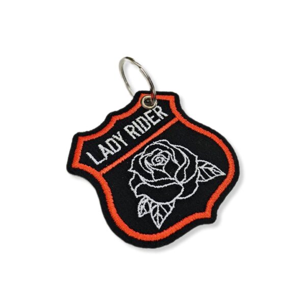 MOT291-017 Lady Rider Patch Bordado 6,6x6,7 cm - Imagem 3
