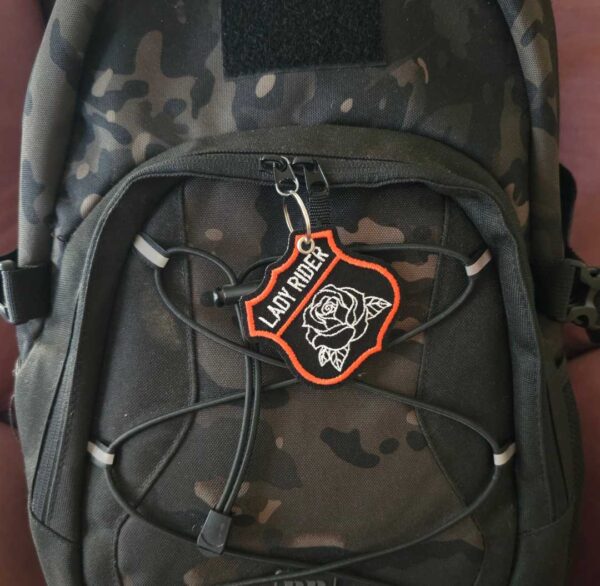 MOT291-017 Lady Rider Patch Bordado 6,6x6,7 cm - Imagem 2