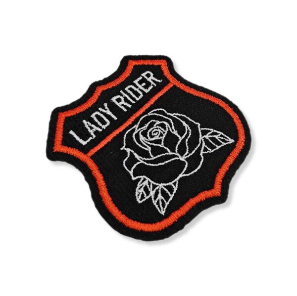 MOT291-017 Lady Rider Patch Bordado 6,6x6,7 cm