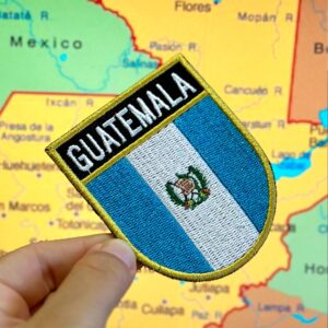 BP0107E-001 Bandeira Guatemala Patch Bordado 6,8×8,0cm