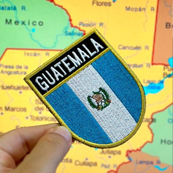 BP0107E-001 Bandeira Guatemala Patch Bordado 6,8x8,0cm - Imagem 2