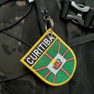 BC0001E-001 Bandeira Curitiba Patch Bordado 6,8×8,0cm