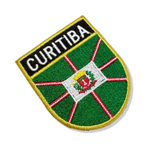 BC0001E-001 Bandeira Curitiba Patch Bordado 6,8×8,0cm