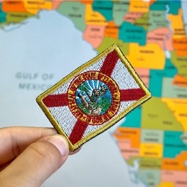 BE0007-011 Bandeira Florida Patch Bordado 5,7x3,8cm - Imagem 3