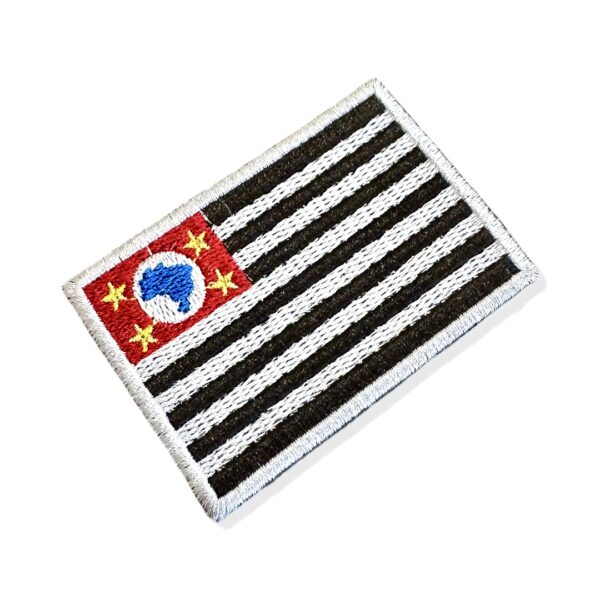 BE0045-006 Bandeira São Paulo Brasil Patch Bordado 7,5x5,0cm
