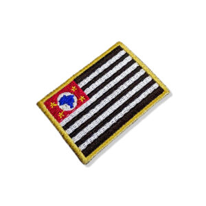 BE0045-011 Bandeira São Paulo Brasil Patch Bordado 5,7×3,8cm