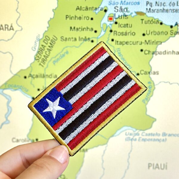 BE0416-001 Bandeira Maranhão Patch Bordado 7,5x5,0cm - Imagem 3
