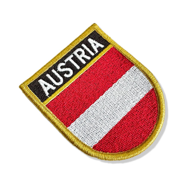 BP0003E-001 Bandeira Austria Patch Bordado 6,8x8,0cm - Imagem 7