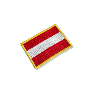 BP0003-011 Bandeira Austria Patch Bordado 3,8×2,5cm