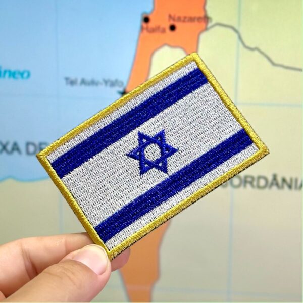 BP0009-001 Bandeira Israel Patch Bordado 7,5x5,0cm - Imagem 3