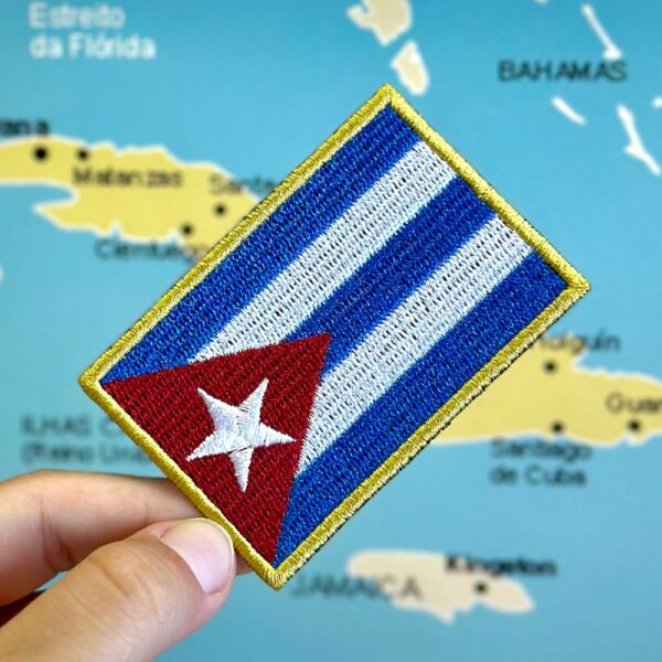 BP0010-001 Bandeira Cuba Patch Bordado 7,5x5,0cm - Imagem 3