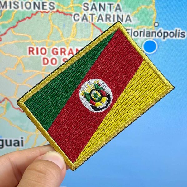 BE0019-001 Bandeira Rio Grande do Sul Patch Bordado 7,5x5,0cm - Imagem 3
