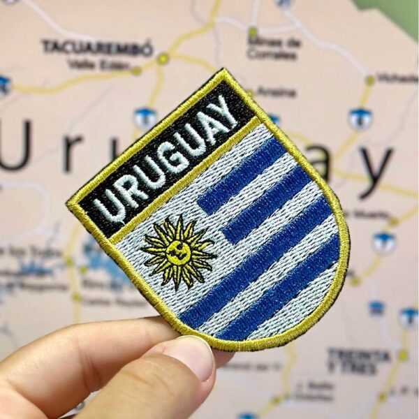 BP0023E-001 Bandeira UruguaI Patch Bordado 6,8x8,0cm - Imagem 4