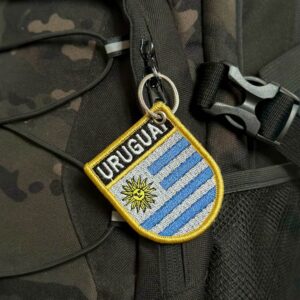 BP0023E-001 Bandeira UruguaI Patch Bordado 6,8×8,0cm