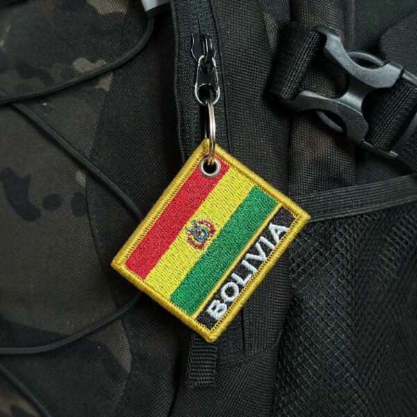 BP0029N-011 Bandeira Bolívia Patch Bordado 5,7x4,8 cm - Imagem 4