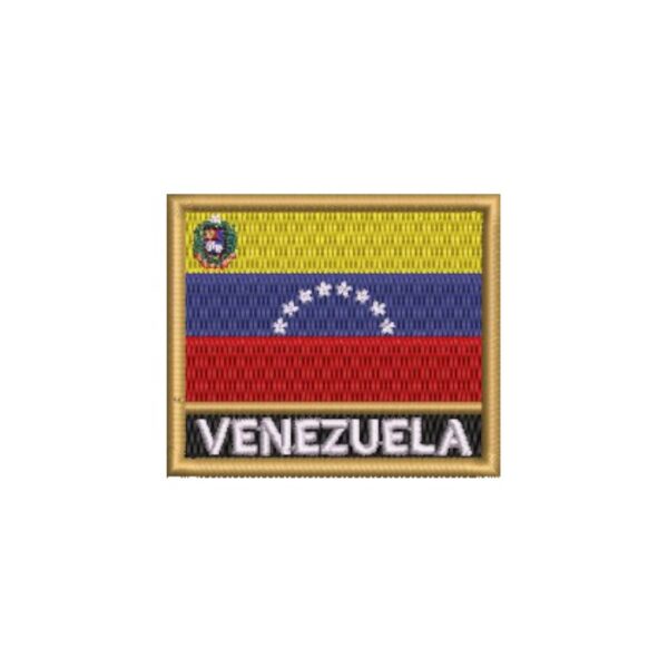 BP0046N-011 Bandeira Venezuela Patch Bordado 5,7x4,8cm - Imagem 5