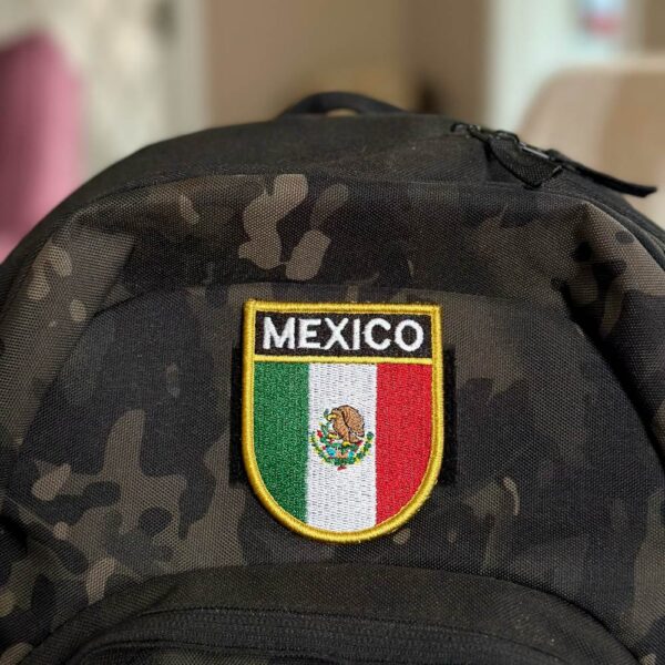 BP0050E-001 Bandeira México Patch Bordado 6,8x8,0cm - Imagem 3