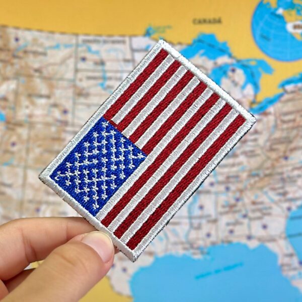 BP0055-006 Bandeira Estados Unidos Patch Bordado 7,5x5,0cm - Imagem 4