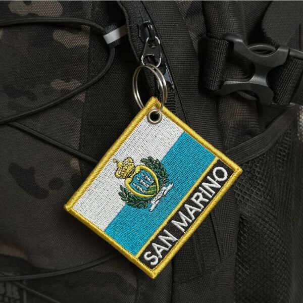 BP0091N-001 Bandeira San Marino Patch Bordado 7,5x6,3cm - Imagem 3