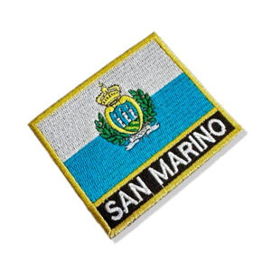 BP0091N-001 Bandeira San Marino Patch Bordado 7,5×6,3cm