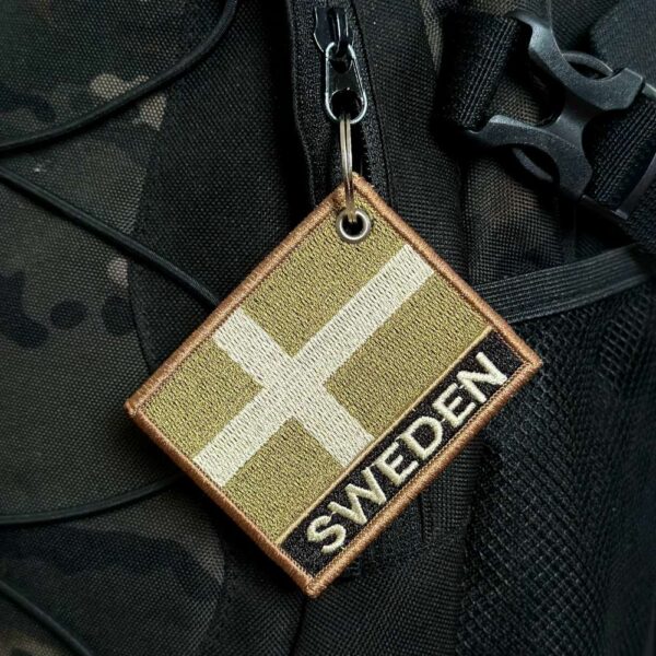 BP0087N-003 Bandeira Suécia Patch Bordado 7,5x6,3cm - Imagem 3