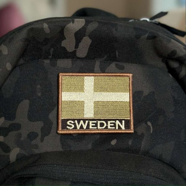 BP0087N-003 Bandeira Suécia Patch Bordado 7,5x6,3cm - Imagem 2