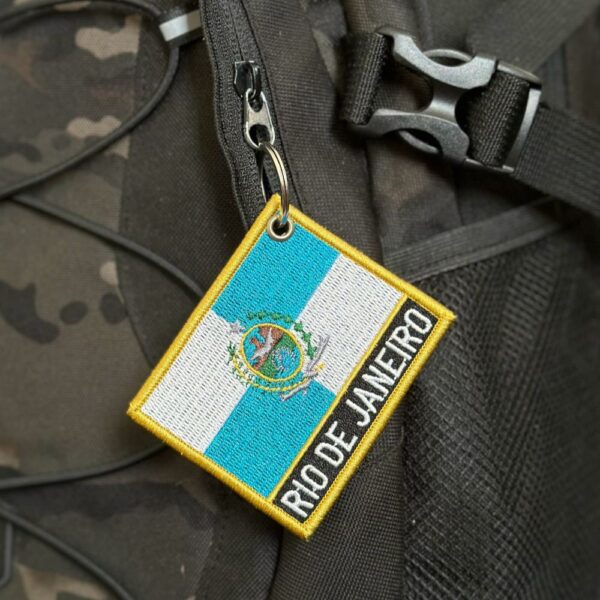 BE0136N-001 Bandeira Rio de Janeiro Patch Bordado 7,5x6,3cm - Imagem 4