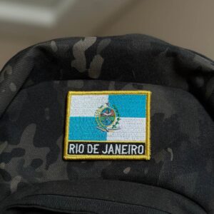 BE0136N-001 Bandeira Rio de Janeiro Patch Bordado 7,5×6,3cm