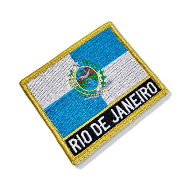 BE0136N-001 Bandeira Rio de Janeiro Patch Bordado 7,5x6,3cm - Imagem 7