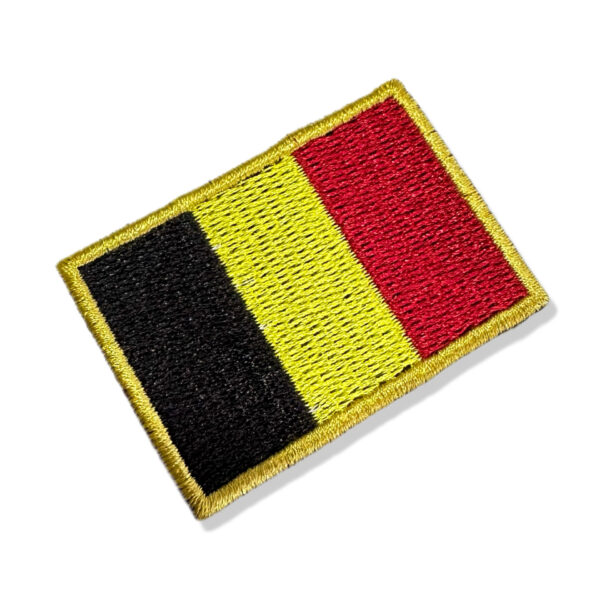 BP0215-011 Bandeira Bélgica Patch Bordado 5,7x3,8cm
